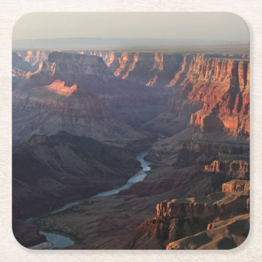 アリゾナのグランドキャニオンそしてコロラド川 スクエアペーパーコースター (正面)