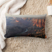 アリゾナのグランドキャニオンそしてコロラド川 ランバークッション (ブランケット)