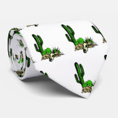 アリゾナのサボテンおよびスカルのタイ ネクタイ (ロール)