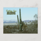 アリゾナのサボテン旅行郵便はがきからの挨拶 ポストカード (正面)