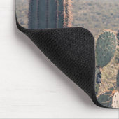 アリゾナのサボテン|の砂漠のBohoの景色の写真 マウスパッド (コーナー)