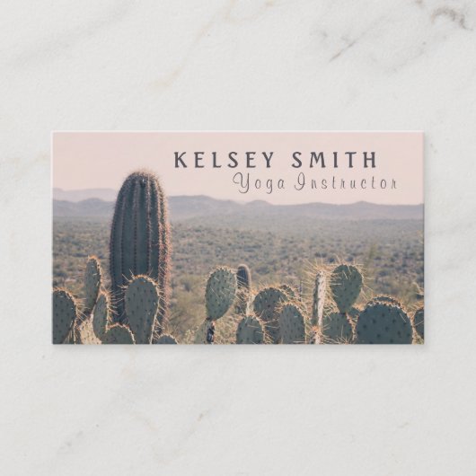 アリゾナのサボテン-ヨガのインストラクター|の名刺 名刺 (正面)