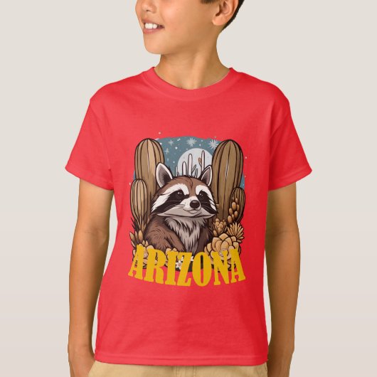 アリゾナのハンドウイルカに囲まれた白いサボテン Tシャツ (正面)