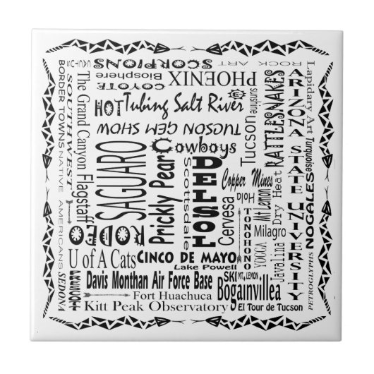 アリゾナのバズ語 タイル (正面)