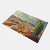 アリゾナのバレル砂漠の風景の南西 ドアマット (アングル)