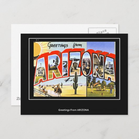 アリゾナのヴィンテージはがき ポストカード (正面/裏面)