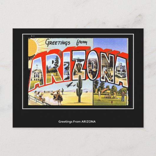 アリゾナのヴィンテージはがき ポストカード (正面)
