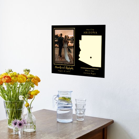 アリゾナの写真を始め結婚た旅 箔ポスター (レイダウン (キッチン))