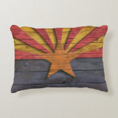 アリゾナの動揺してな木製のデザインのヴィンテージの旗 アクセントクッション (正面)