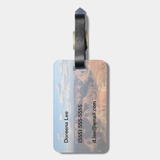 アリゾナの南縁から見られるグランドキャニオン ラゲッジタグ (裏面縦)