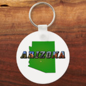 アリゾナの地図と写真文字 キーホルダー (正面)