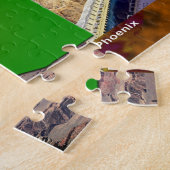 アリゾナの地図と写真文字 ジグソーパズル (側面)