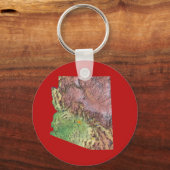 アリゾナの地図キーチェーン キーホルダー (正面)