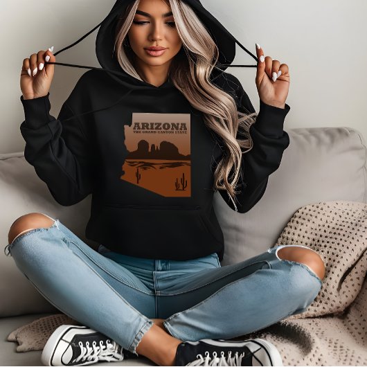 アリゾナの地図グランドキャニオン パーカ