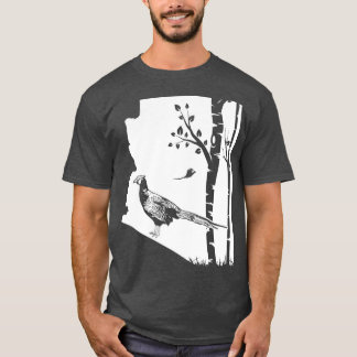 アリゾナの地図ヴィンテージバードハンター Tシャツ