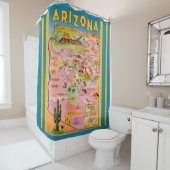 アリゾナの地図 シャワーカーテン (インサイチュ)