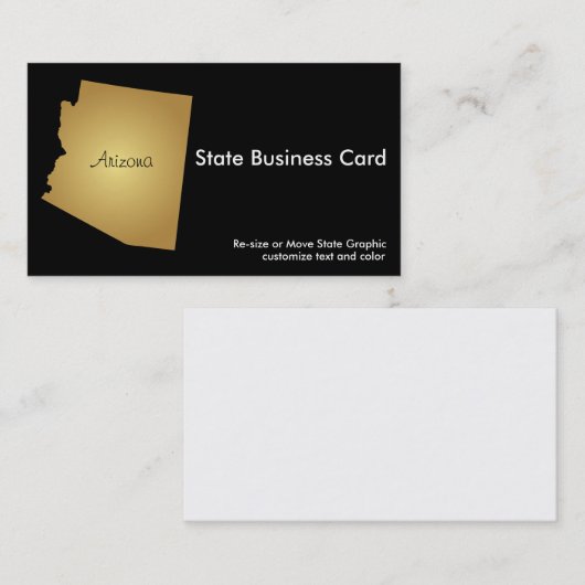 アリゾナの州の名刺の金属金ゴールド 名刺 (正面/裏面)