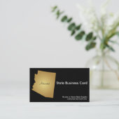 アリゾナの州の名刺の金属金ゴールド 名刺 (スタンド正面)