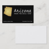 アリゾナの州の名刺日曜日は金属金ゴールドを放射します 名刺 (正面/裏面)