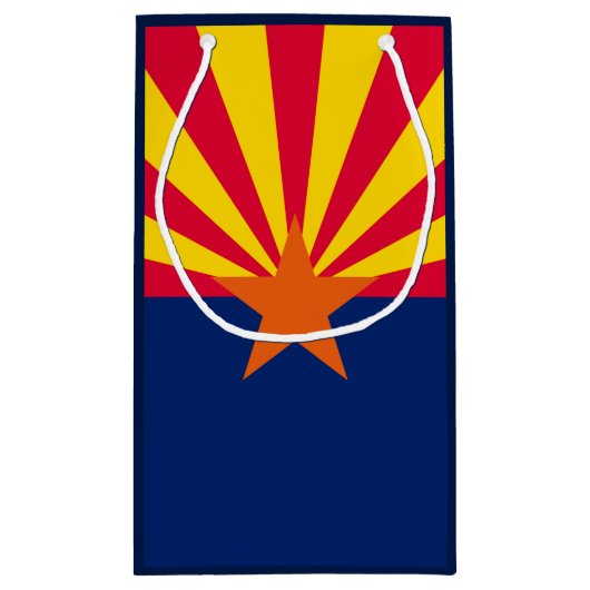 アリゾナの州の旗のデザイン スモールペーパーバッグ (裏面)