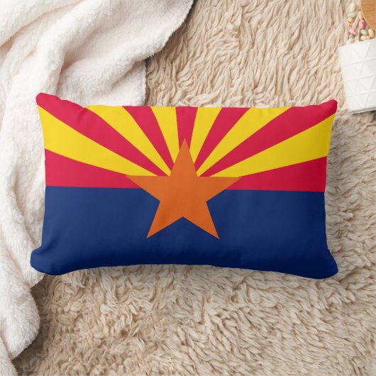 アリゾナの州の旗のデザイン ランバークッション (ブランケット)