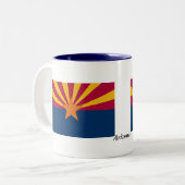 アリゾナの州の旗 ツートーンマグカップ (正面左)