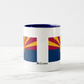 アリゾナの州の旗 ツートーンマグカップ (中央)