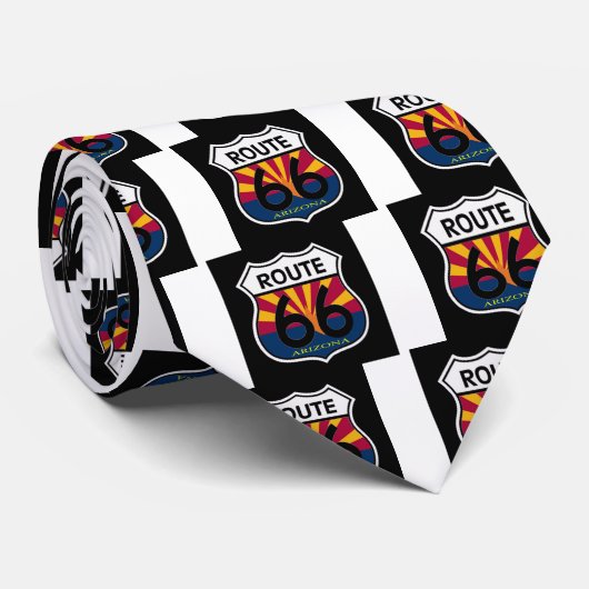 アリゾナの旗のルート66の盾 ネクタイ (ロール)