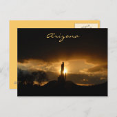 アリゾナの日没の郵便はがき ポストカード (正面/裏面)