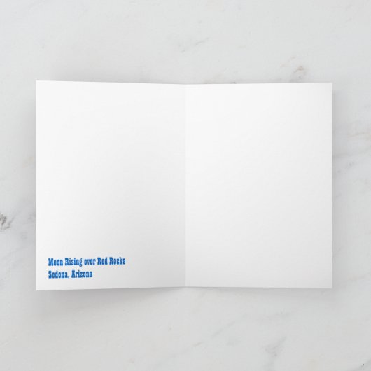 アリゾナの月 カード (内部)