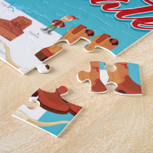 アリゾナの漫画の地図 ジグソーパズル (側面)