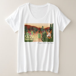 アリゾナの牛犬の救助-サワロ国立公園 プラスサイズTシャツ