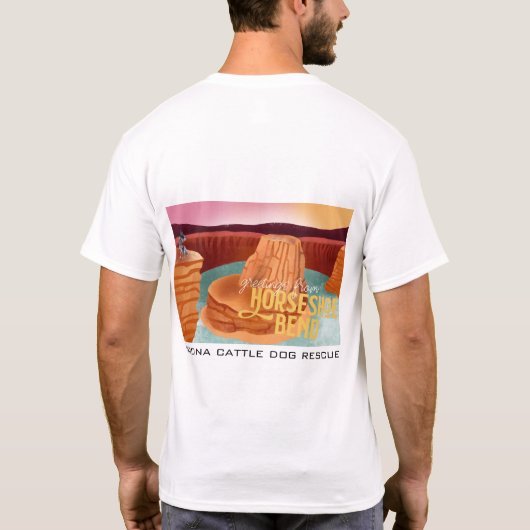 アリゾナの牛犬の救助-蹄鉄のくねり Tシャツ (裏面)
