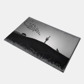 アリゾナの白黒の砂漠の動物 ドアマット (アングル)