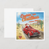 アリゾナの砂漠のクリスマスグリーティングカード (正面/裏面)