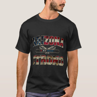 アリゾナの私のハートプライドストロング素晴らしデザインギ Tシャツ