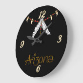アリゾナの羽毛チョーカーの壁時計 ラージ壁時計 (傾斜)