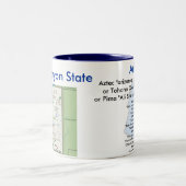 アリゾナの記号および地図 ツートーンマグカップ (中央)
