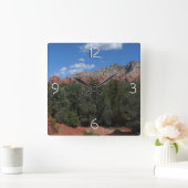 アリゾナの赤い岩のパノラマセドナ スクエア壁時計 (ホーム)