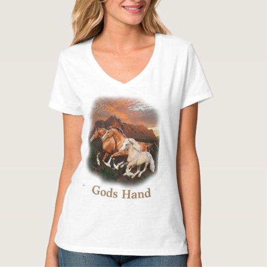 アリゾナの野生の馬 Tシャツ (正面)
