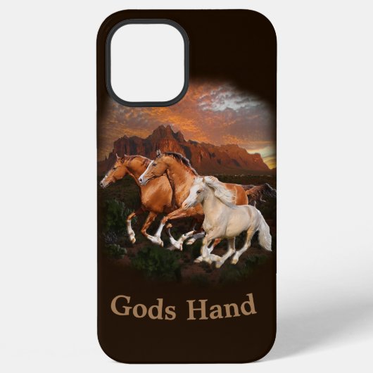 アリゾナの野生馬 iPhoneケース (裏面)