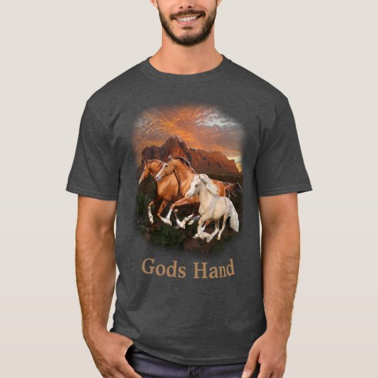 アリゾナの野生馬 Tシャツ (正面)