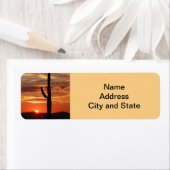 アリゾナの風景の夕日 ラベル (インサイチュ)