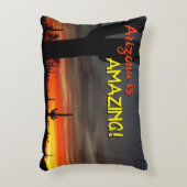 「アリゾナはすごい！」 サンセットソノラン砂漠サボテン アクセントクッション (正面(垂直))