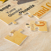 アリゾナは地図を老化させました ジグソーパズル (側面)