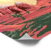 アリゾナへの旅行アート ポスター (角)