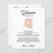 アリゾナへようこそ |文字と旅程の任意の色 (正面/裏面)