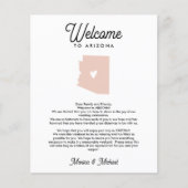 アリゾナへようこそ |文字と旅程の任意の色 (正面)