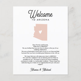 アリゾナへようこそ |文字と旅程の任意の色