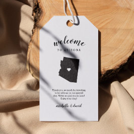 アリゾナへようこそ |書道結婚の ギフトタグ
